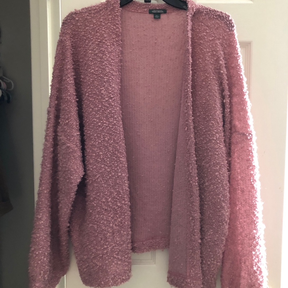 Fuzzy Pink Cardigan